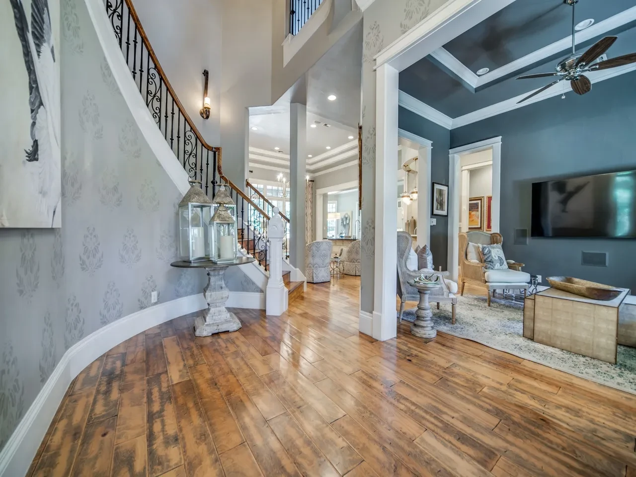 Personal residence interior — Backyard pool view San Antonio luxury residence interior — Backyard pool view