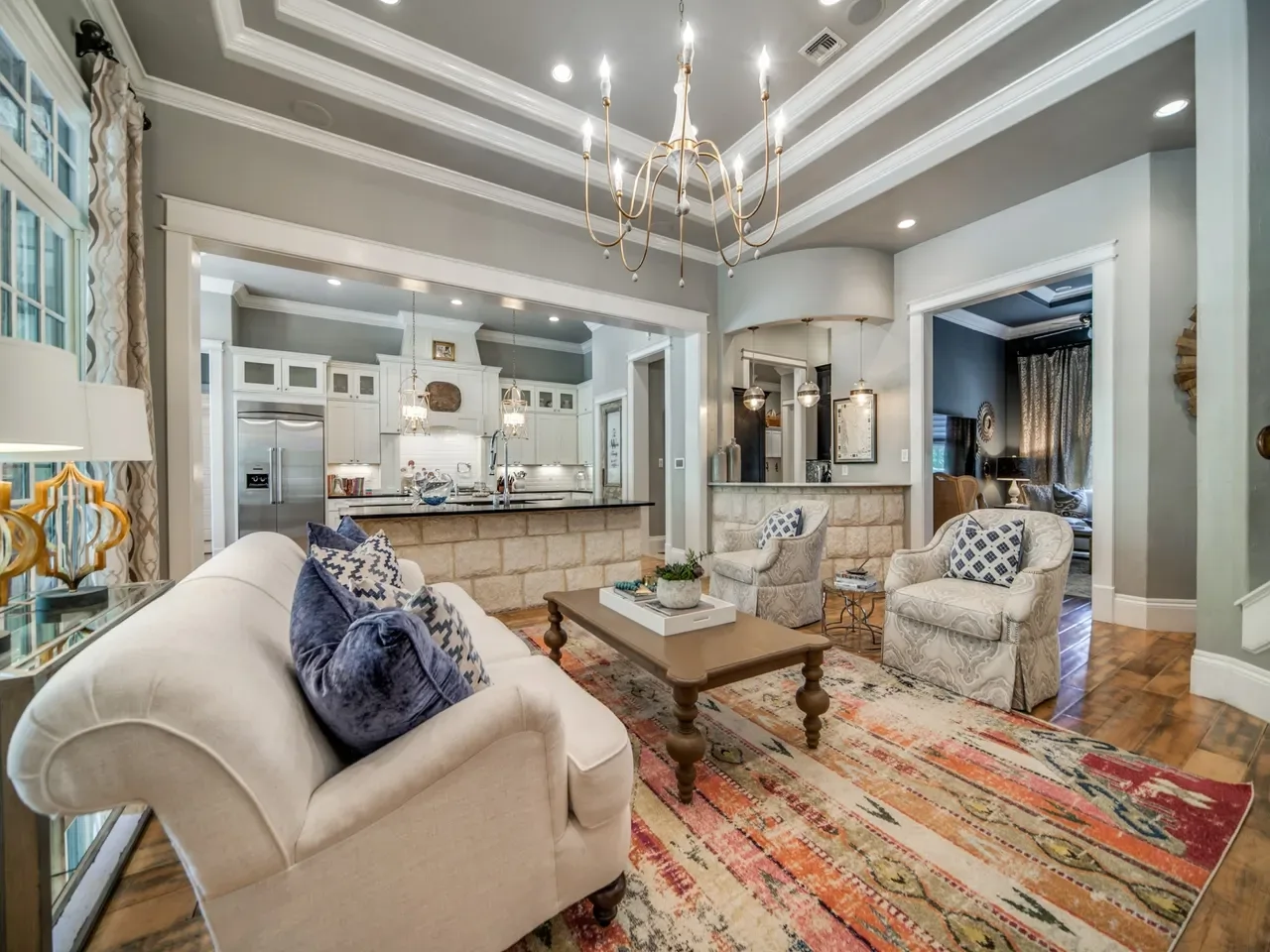 Personal residence interior — Formal dining area San Antonio luxury residence interior — Formal dining area