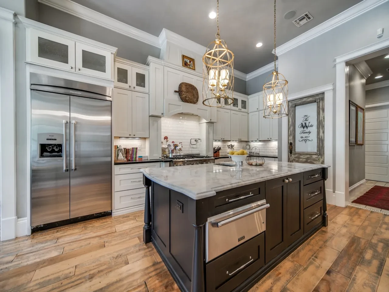 Personal residence interior — Gourmet kitchen with island San Antonio luxury residence interior — Gourmet kitchen with island