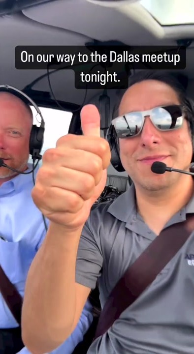 Flying to Dallas in Private Helicopter